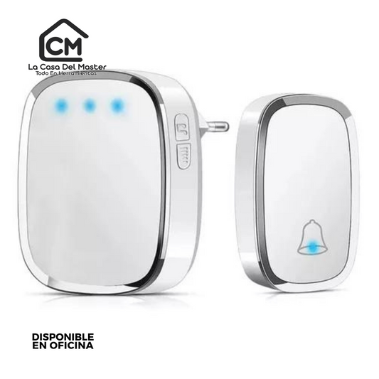 Timbre Inalámbrico Impermeable Con Luz Led 1 Transmisor 1 Receptores