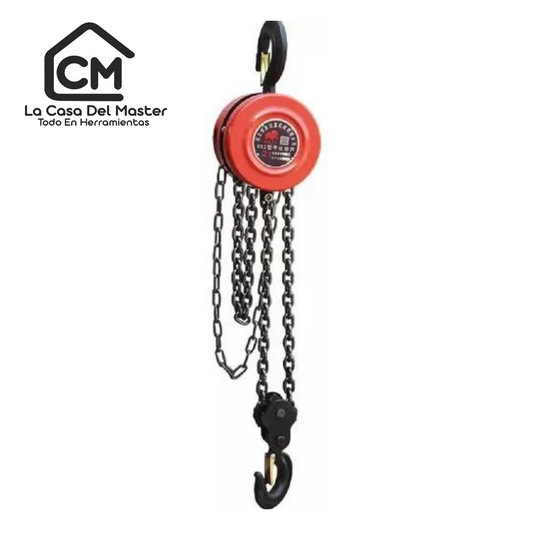 ¡TECLE MANUAL 1 TONELADA 3 METROS! 🇨🇱 (Cadena incluida, ideal para izaje y construcción)