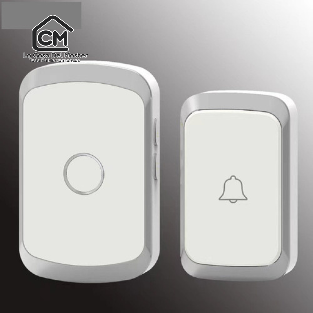 Timbre Inalámbrico Impermeable Con Luz Led 1 Transmisor 2 Receptores