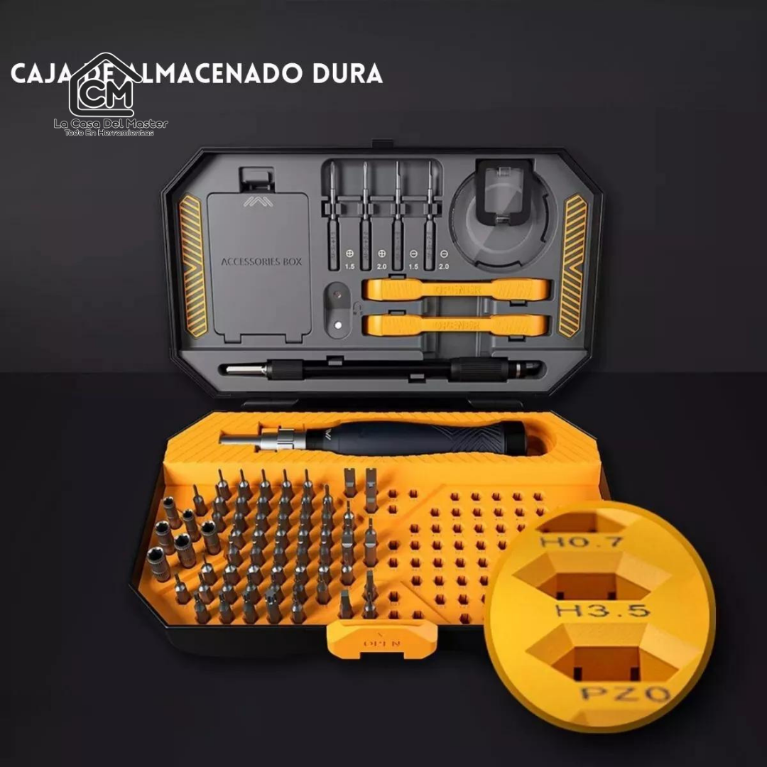 ¡Arma tu taller! ️ 🔩Kit Destornilladores Precisión 145 en 1 (BO)🔩