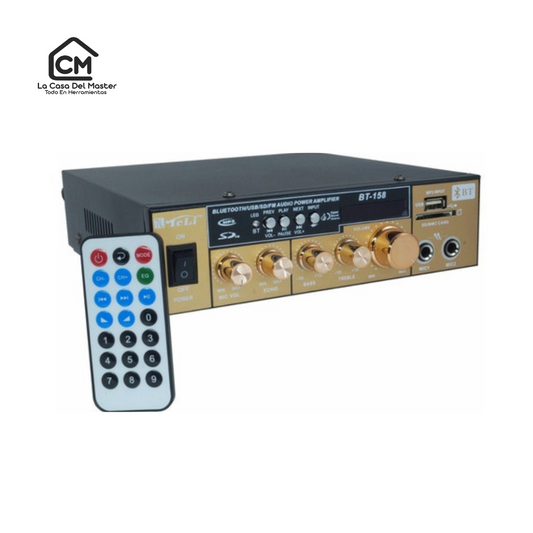 ✨🎤 ¡Convierte tu casa en una fiesta! Amplificador Estéreo 2 Canales Bluetooth USB SD MP3 Karaoke 🎤✨**(OF)