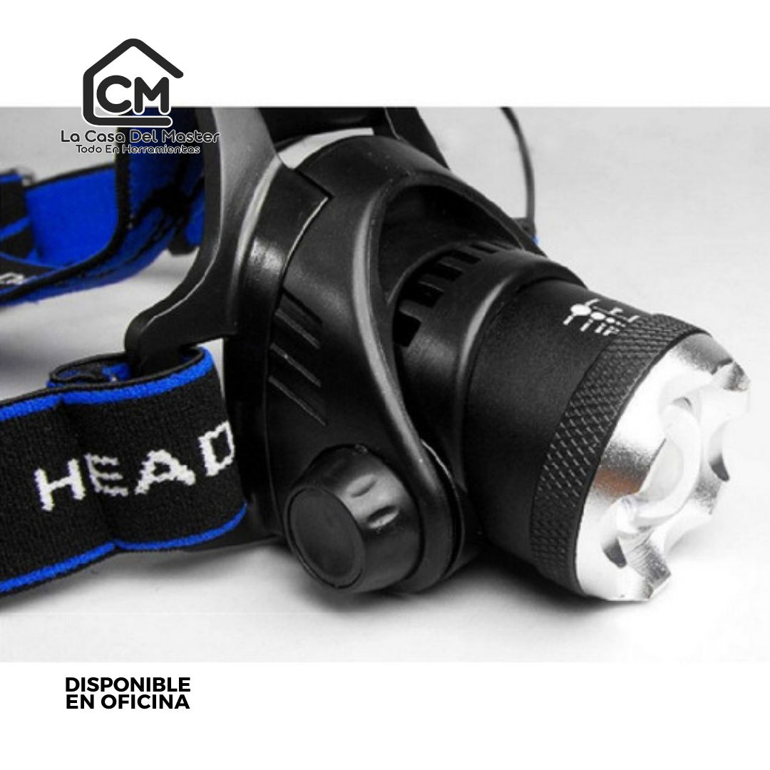 Linterna Frontal Led Cabeza Recargable 1600 Lúmenes