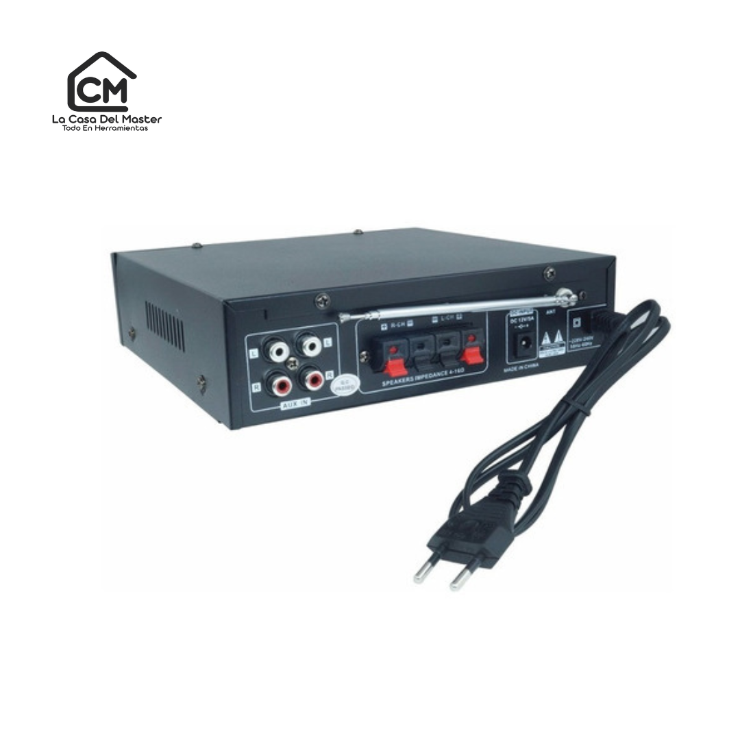 ✨🎤 ¡Convierte tu casa en una fiesta! Amplificador Estéreo 2 Canales Bluetooth USB SD MP3 Karaoke 🎤✨**(OF)
