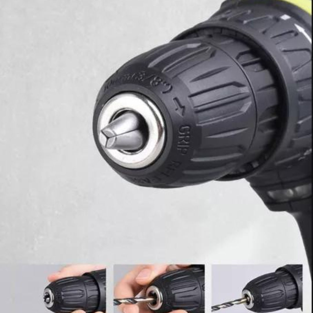 Taladro Percutor Inalámbrico +2 Baterías+Maleta Y Accesorios