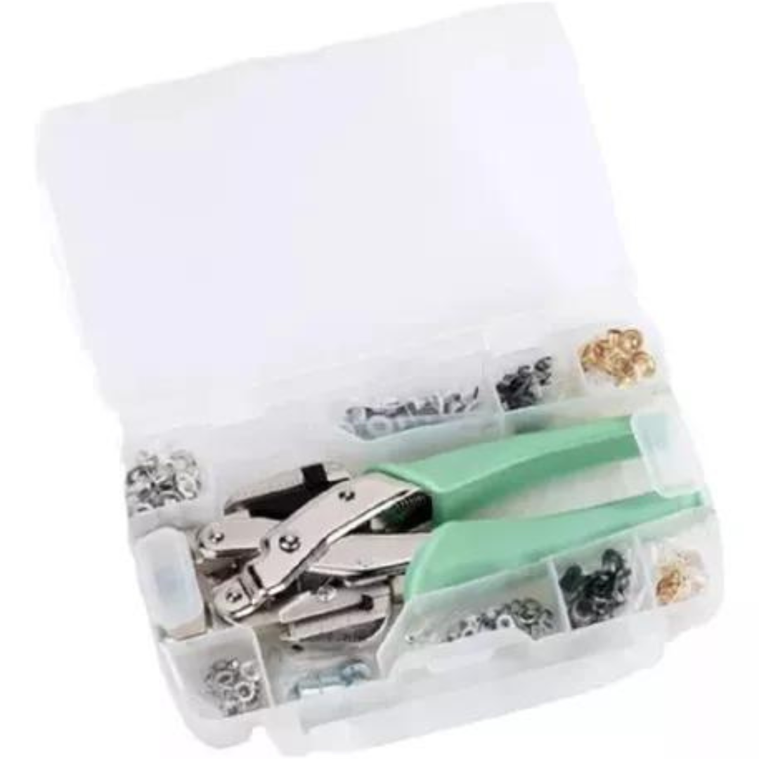 Kit Remachadora Perforadora Ojetillos Más 160 Ojetillos