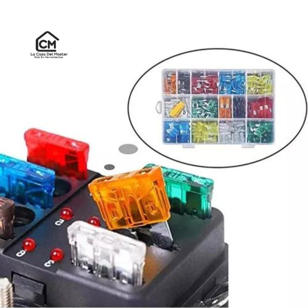 Fusibles Coche Automotriz Con Caja Kit 300pcs