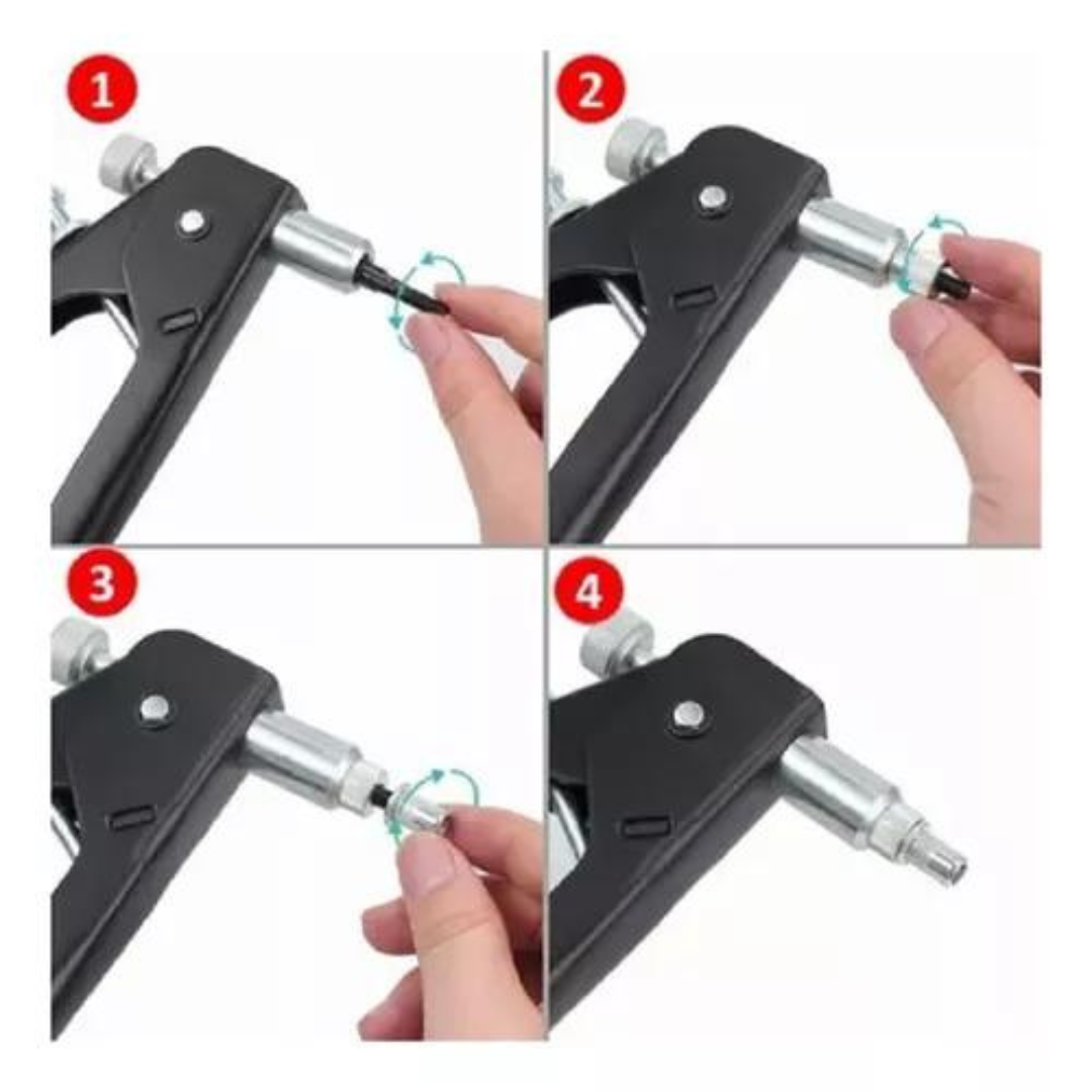 Kit Remachadora Tuerca 86 Piezas M3 A M8 Remache Ciego