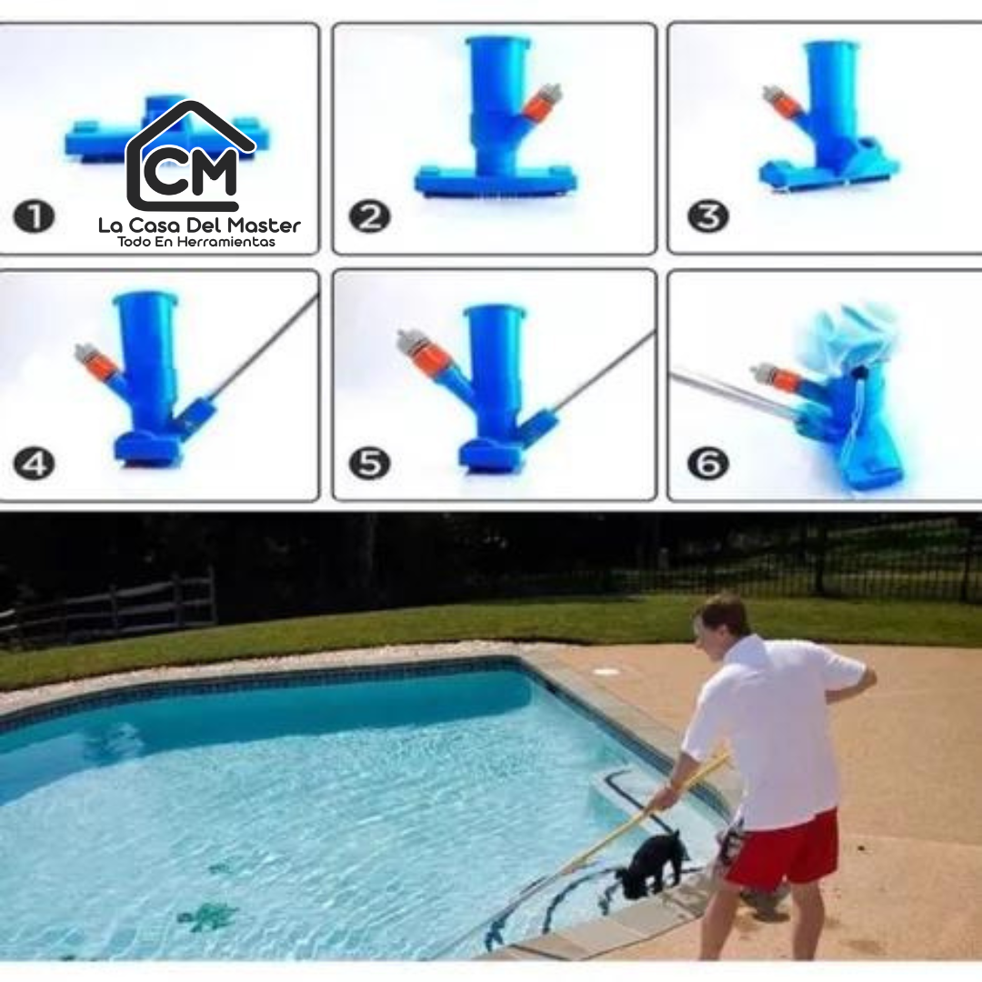 Kit De Limpieza De Piscina Aspiradora Cabezal De Succión