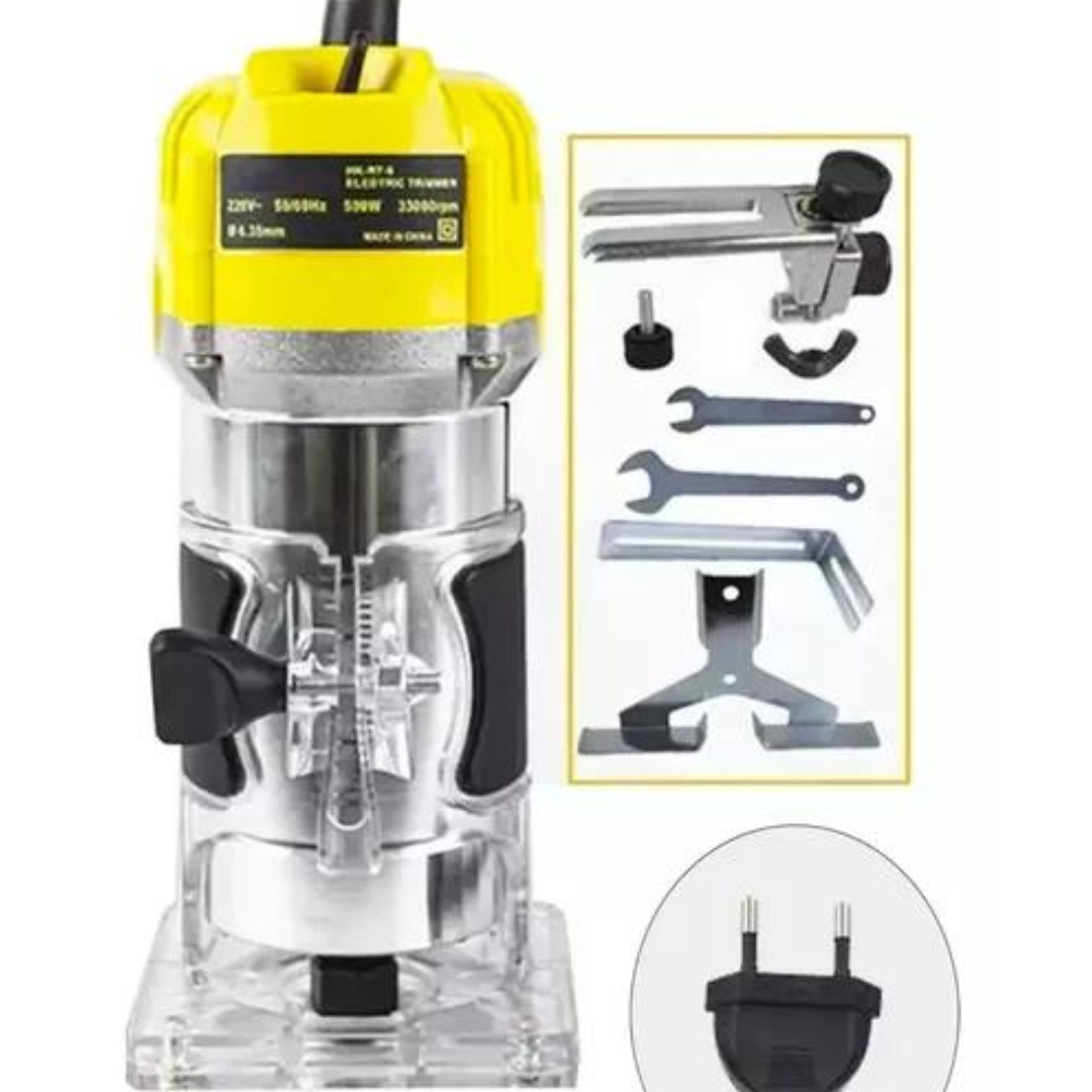 Kit Fresadora Router Tupi 33000rpm Toma 1/4 + Set 12 Brocas