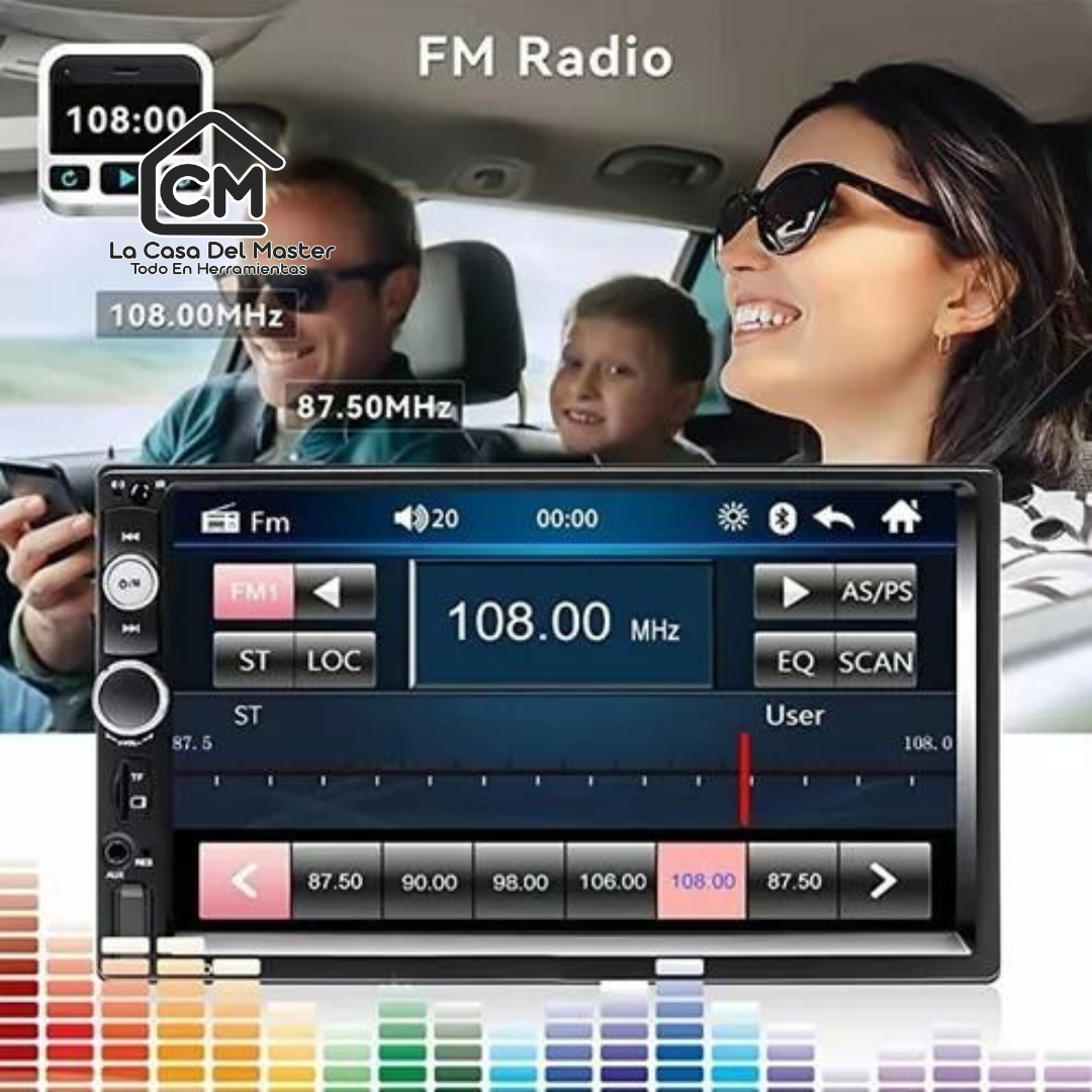 Radio Auto 2 Din Miro Link+ cámara Retroceso y con mando