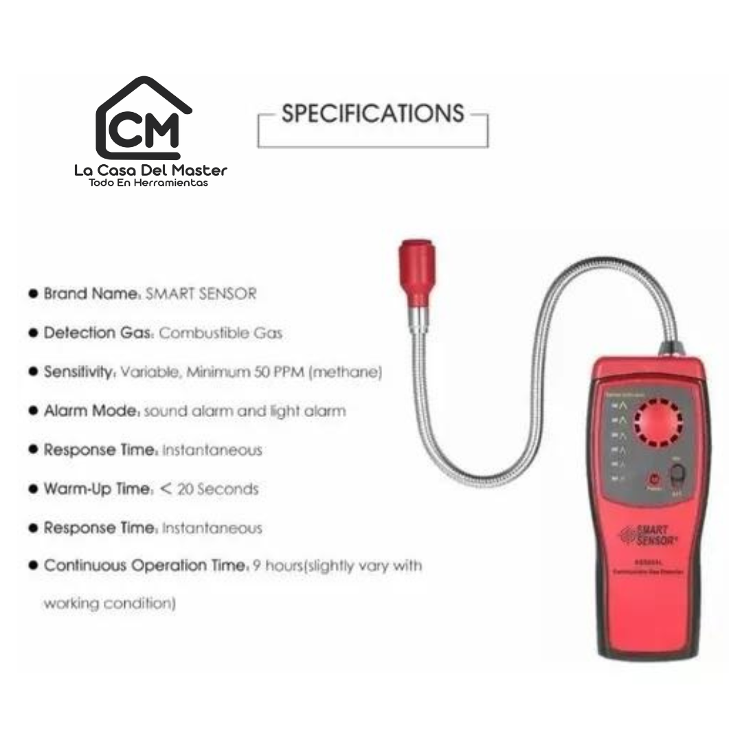 Detector De Fuga De Gas Smart Sensor As8800l