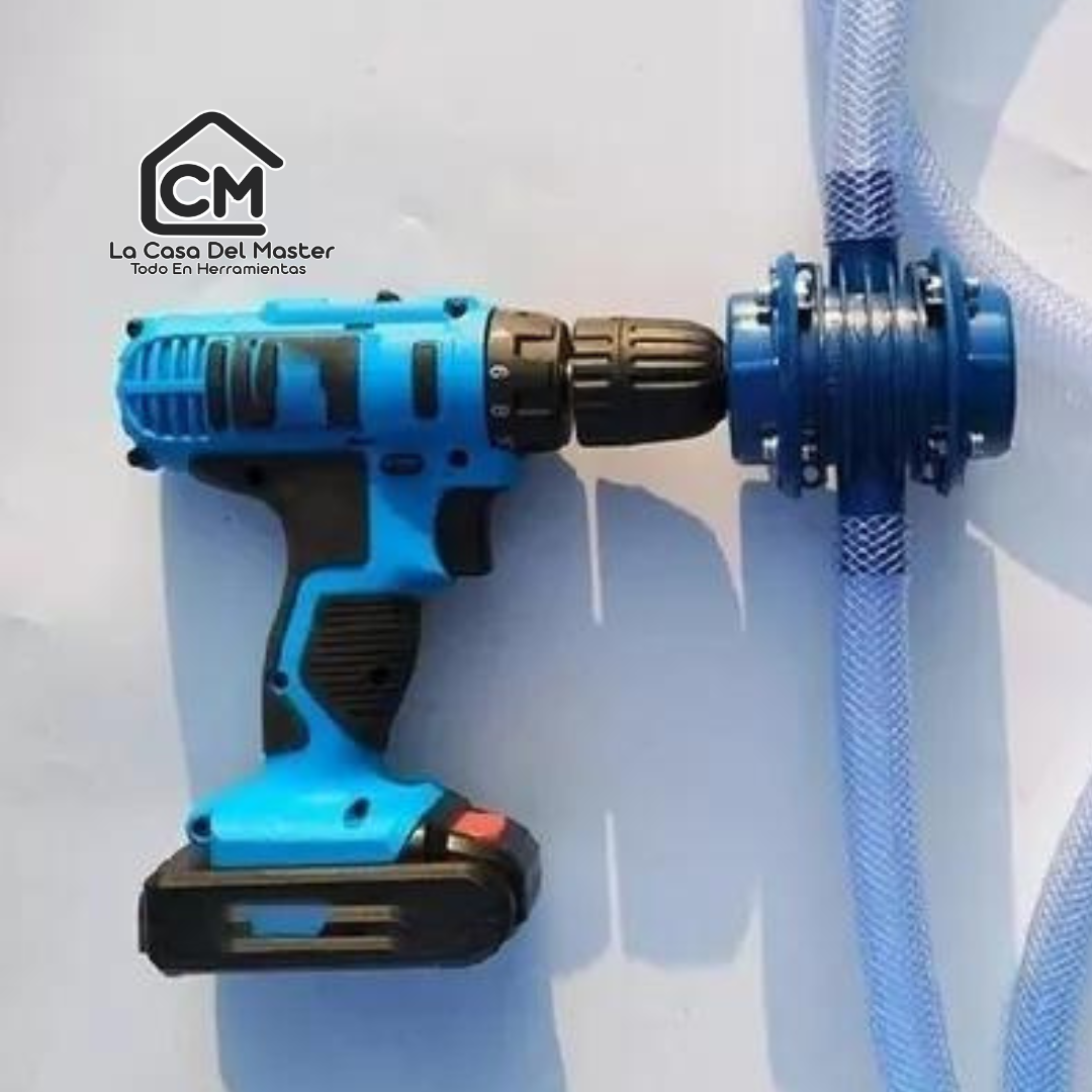 Bomba Agua De Taladro Manual Mini Autocebante Plástico