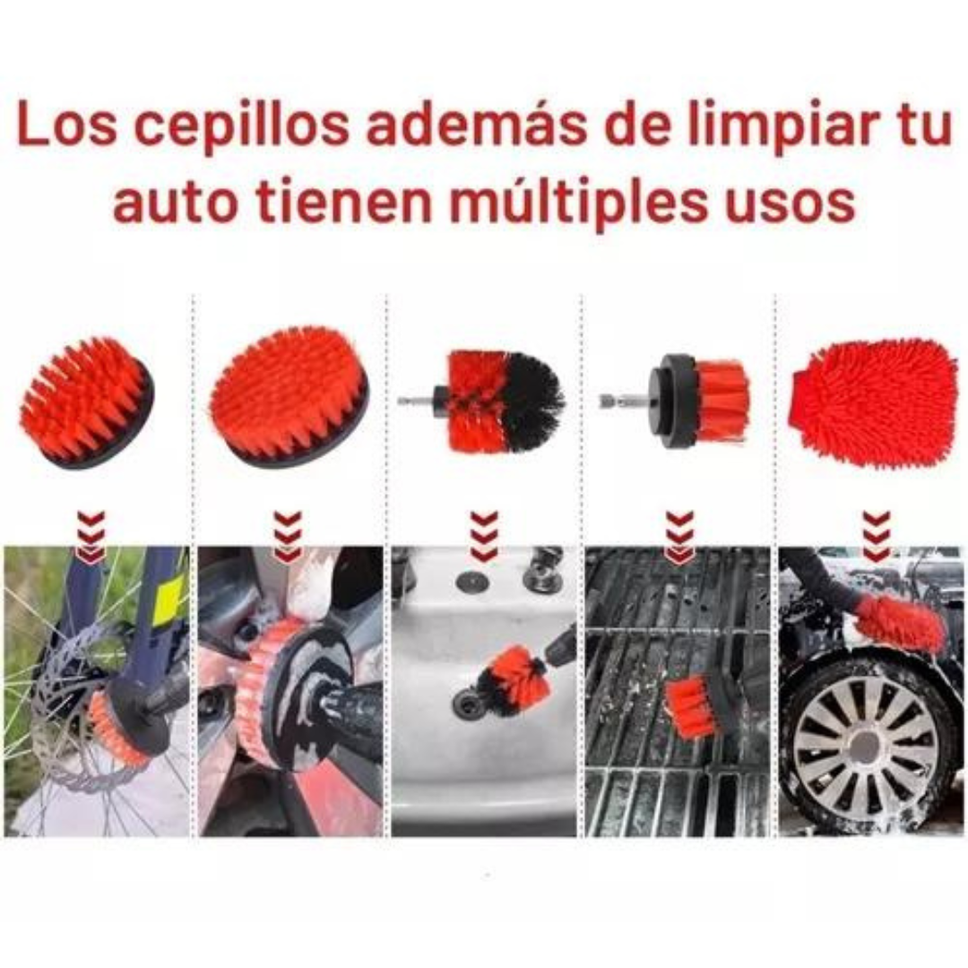 Kit De Limpieza De Auto 18 Piezas Interior Y Exterior