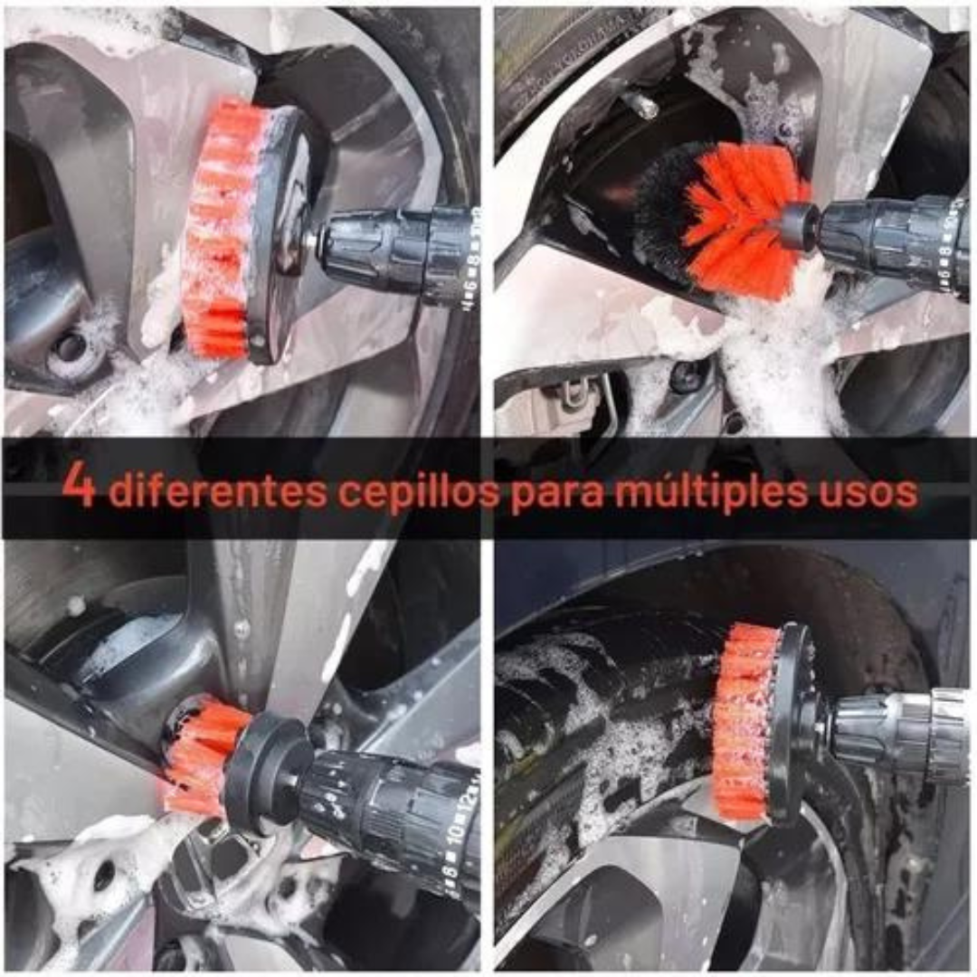 Kit De Limpieza De Auto 18 Piezas Interior Y Exterior