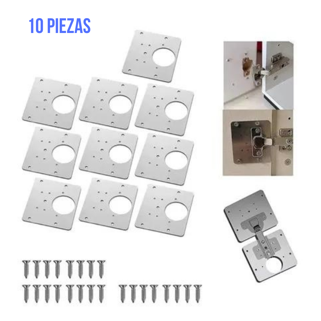 10pz Herramienta Montaje Armario Muebles Reparación Bisagra
