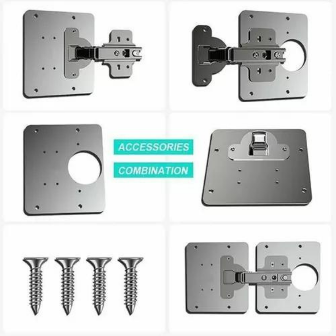 10pz Herramienta Montaje Armario Muebles Reparación Bisagra