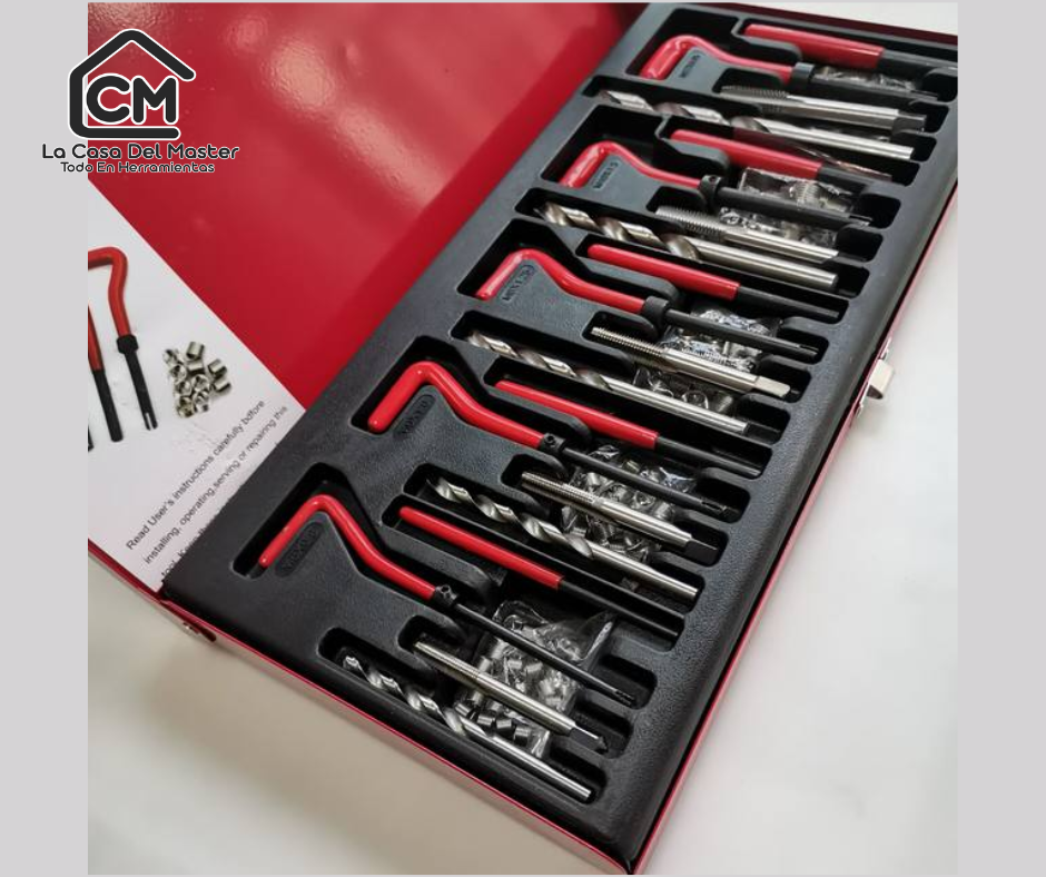 KIT 131 PZ. REPARADOR DE ROSCAS PROFESIONAL HILOS DAÑADOS