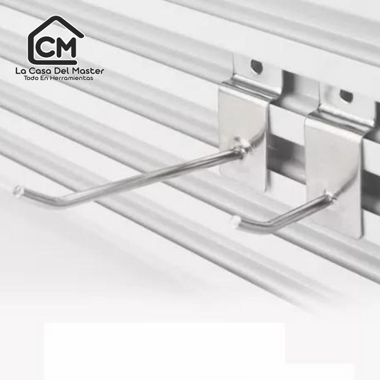 PACK 100 GANCHOS PANEL RANURADO 15 CM EXHIBIDOR