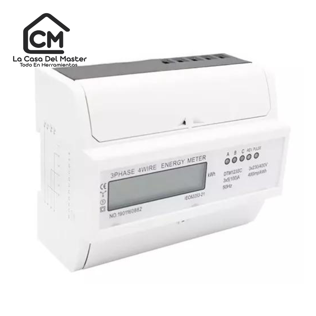 Medidor Trifasico Digital Kwh Din Ac 380v 5(100)a 50hz