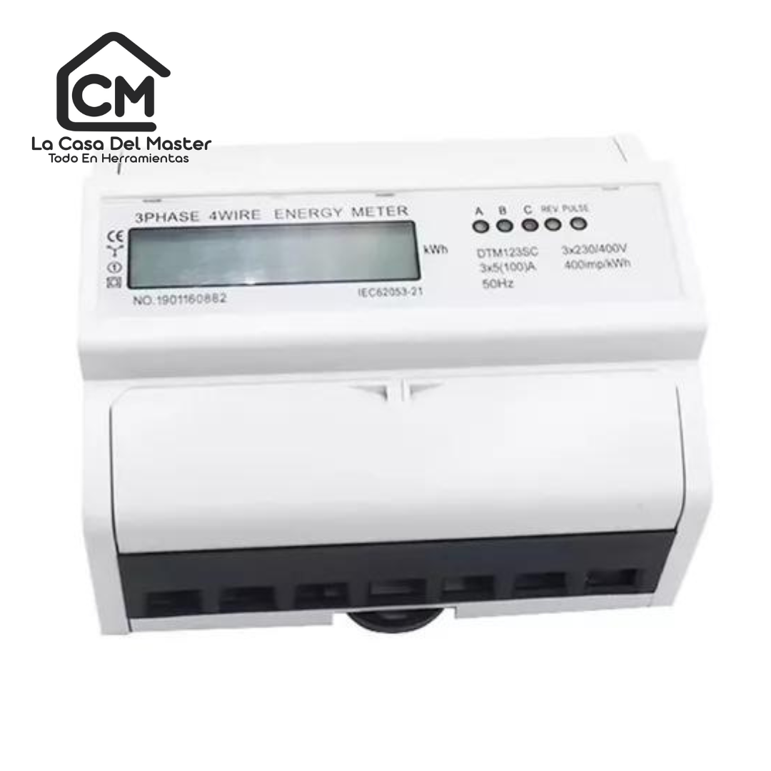 Medidor Trifasico Digital Kwh Din Ac 380v 5(100)a 50hz