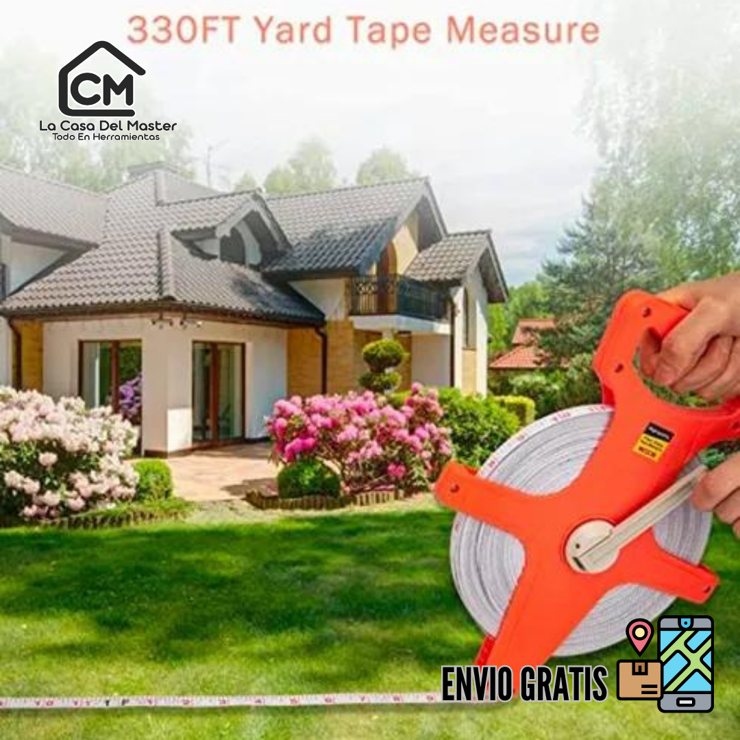 Cinta Metrica 100 Metros Para Medir Con Manilla
