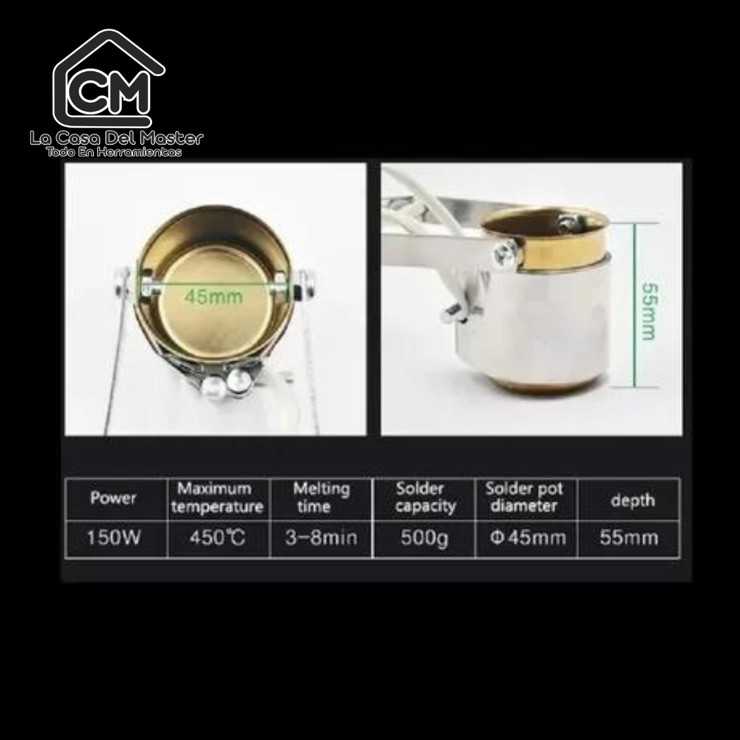 Crisol / Olla De Soldadura Portátil 280w Para Estaño