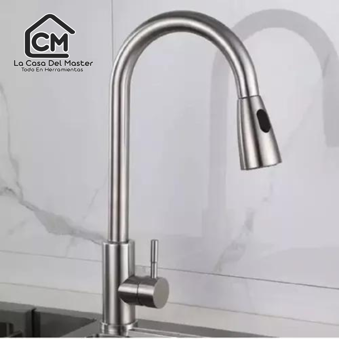 Llave Monomando Lavaplatos Extensible Profesional Niquel
