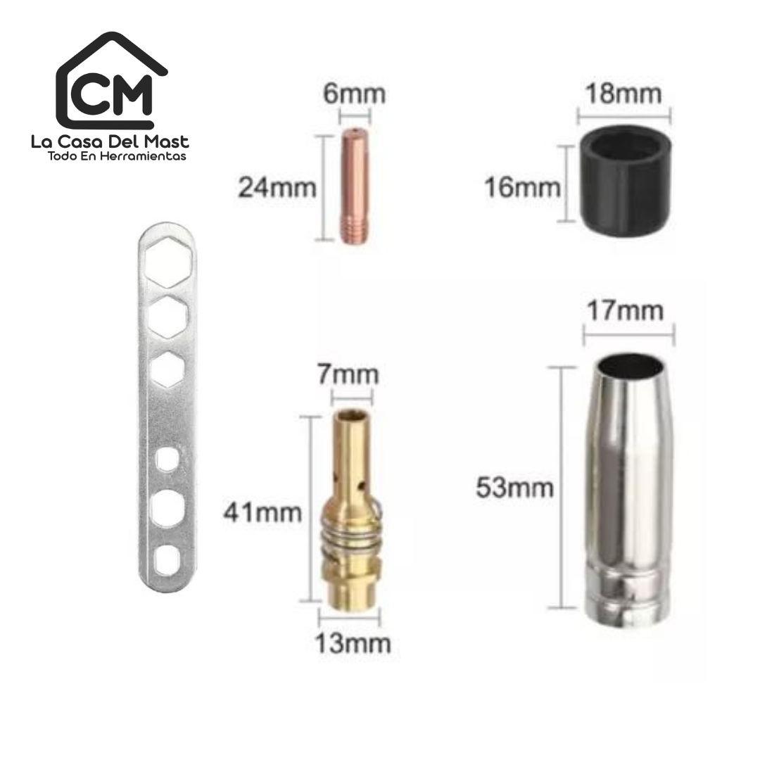 kit Puntas De Contacto De Soldadura Mig/mag De Alta Calidad Con Boquilla De 0,8 Mm M6