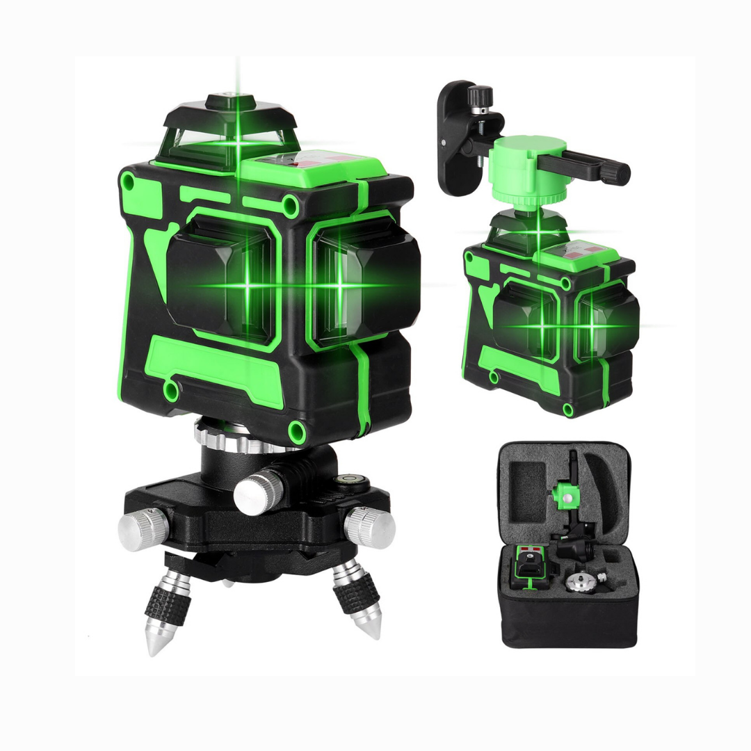 Nivel láser 3D 12 líneas 360° 2 Baterias