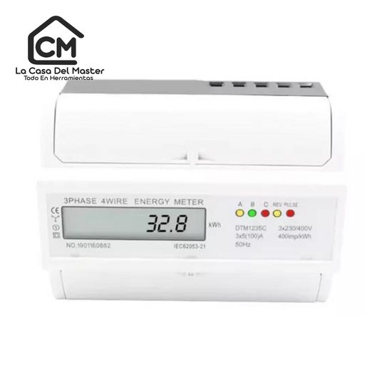 Medidor Trifasico Digital Kwh Din Ac 380v 5(100)a 50hz